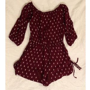 Into | Maroon Romper